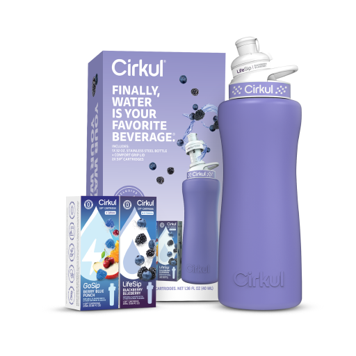32oz. Matte Periwinkle Stainless Steel Bottle Starter Kit G9
